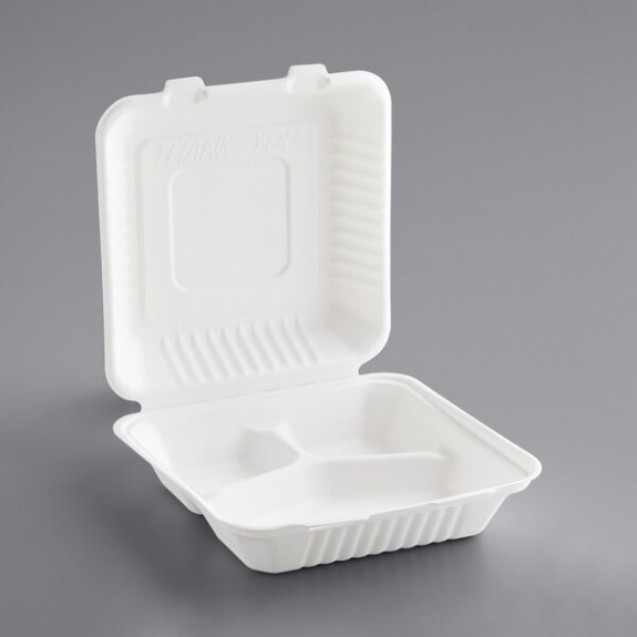 Pojemnik Lunch Box Eco z pulpy 3-dzielny 223x201x75 - 50 szt.