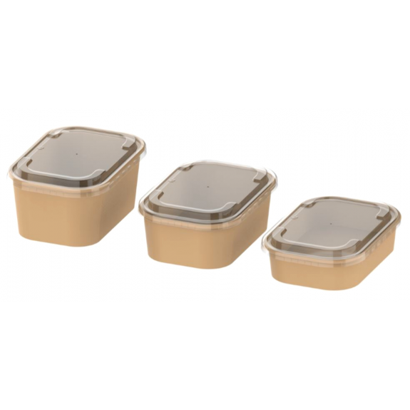 Pojemnik papierowy prostokątny KRAFT 1000ml 50 sztuk. Kup teraz! Mikfol