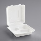 Lunch Box Eco z pulpy 3-dzielny 230x230x75 - 50 szt.