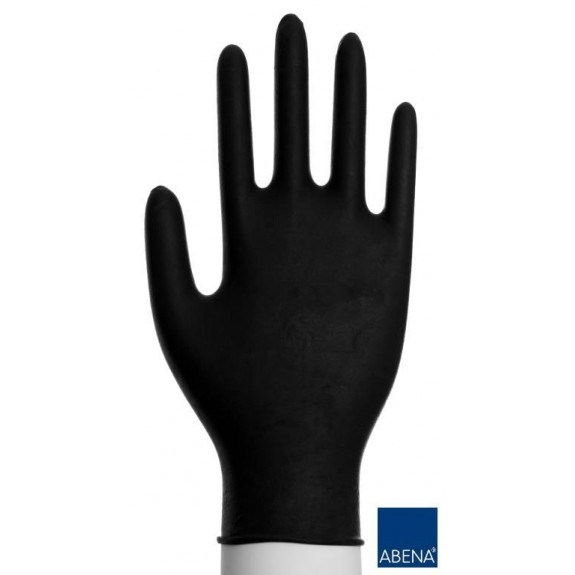 Rękawiczki nitrylowe bezpudrowe czarne L - 100 sztuk