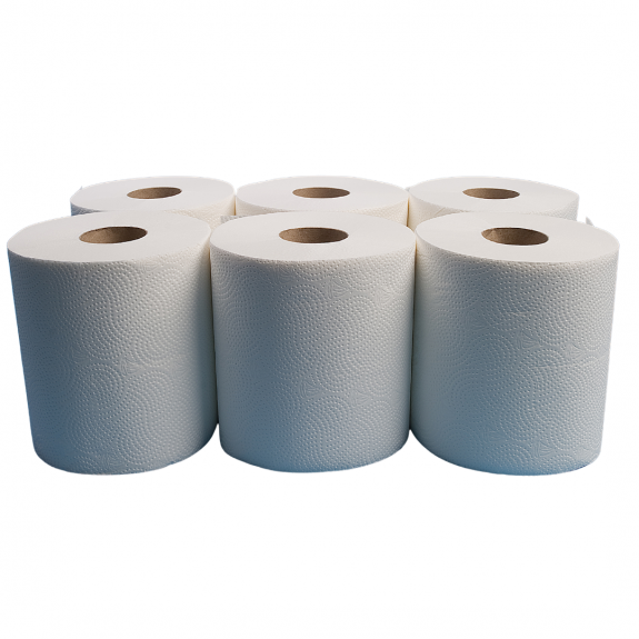 Ręcznik Papierowy w Rolce Celuloza 100m - Pakiet 6 Rolek | Wysoka Jakość 2-warstwowy