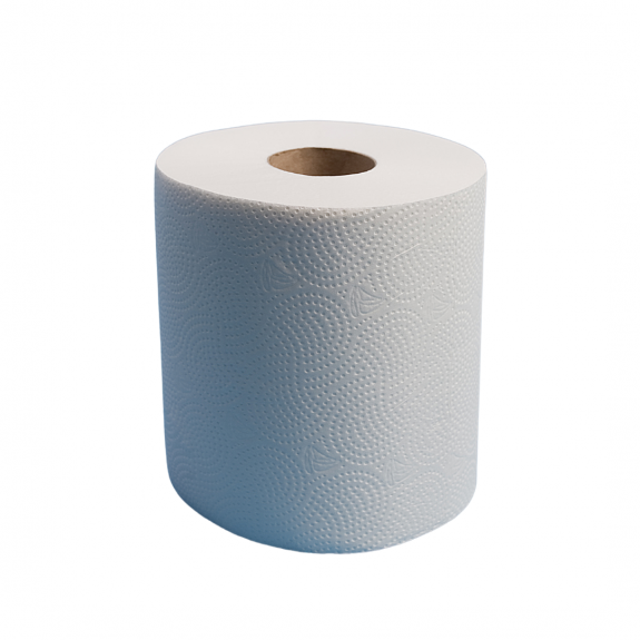 Ręcznik Papierowy w Rolce Celuloza 150m - Pakiet 6 Rolek | Wysoka Jakość 2-warstwowy z Łatwo Wyciąganą Tuleją