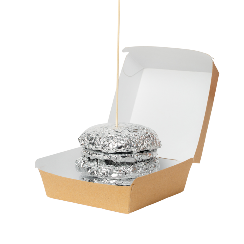 Pudełko gigant na burgera 15 x15 cm KRAFT 100 sztuk