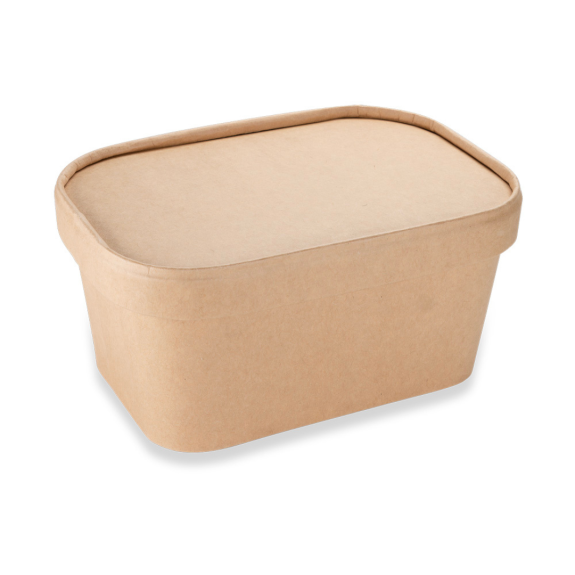 Pojemnik papierowy prostokątny KRAFT 1000ml 50 sztuk. Kup teraz! Mikfol