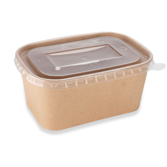 Pojemnik papierowy prostokątny KRAFT 1000ml 50 sztuk. Kup teraz! Mikfol