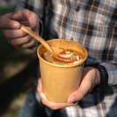 Pojemnik papierowy KRAFT na zupę 350ml 25 sztuk - Kup teraz! Mikfol