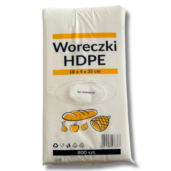 Woreczki śniadaniowe foliowe HDPE 18x4x35 800 sztuk. Kup teraz! MIKFOL