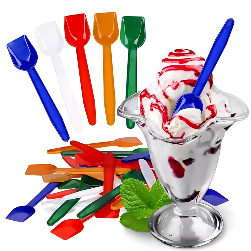 Łopatki do lodów plastikowe mix kolorów 95mm 1000 sztuk Łopatki do lodów plastikowe mix kolorów 95mm 1000 sztuk
