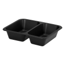 Pojemnik do zgrzewu 2-dzielny 227x178x50 czarny 80 sztuk | MIKFOL