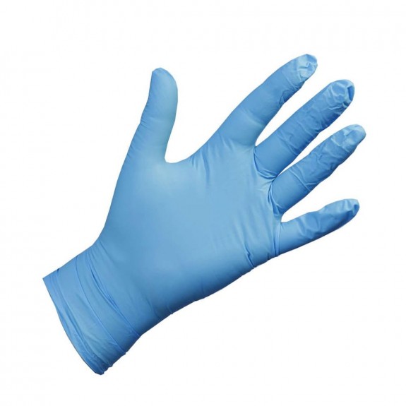Rękawiczki nitrylowe niebieskie bezpudrowe XL - 100 sztuk